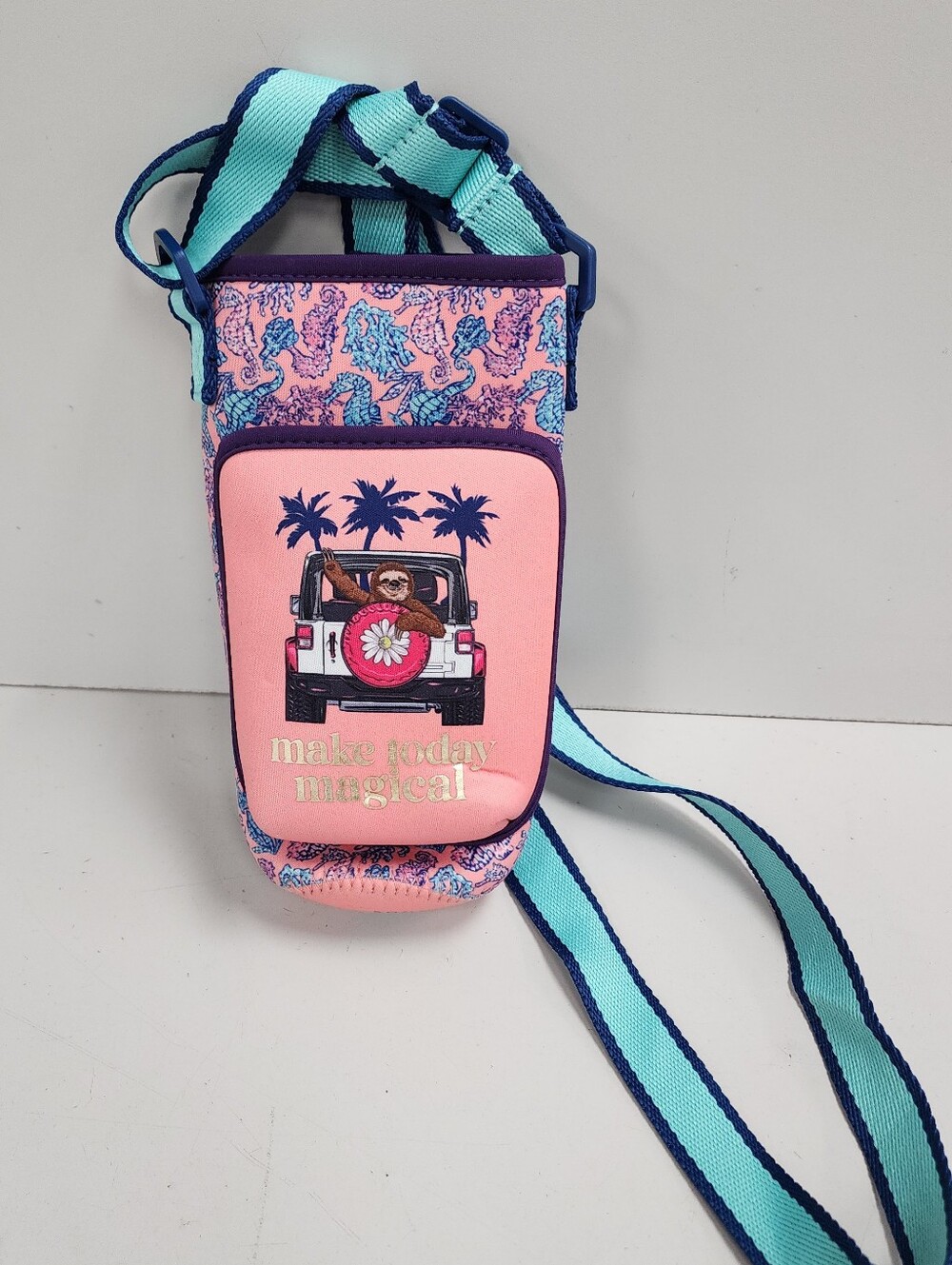 Drink Insulated Bag Crossbody Bag with Teal Strap - Make Today Magical